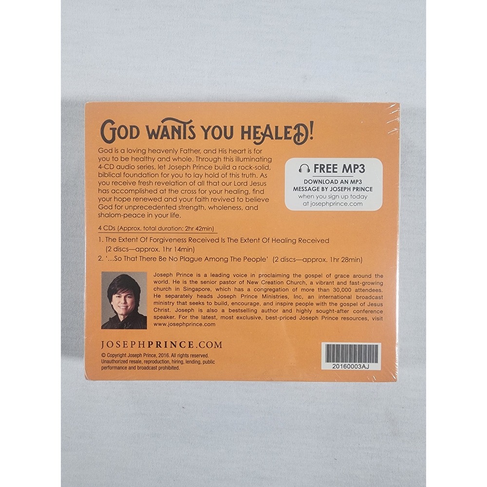 Joseph Prince God Wants You Healed! CD Series Biblical Teaching Sermon Audio Set - Picture 2 of 2